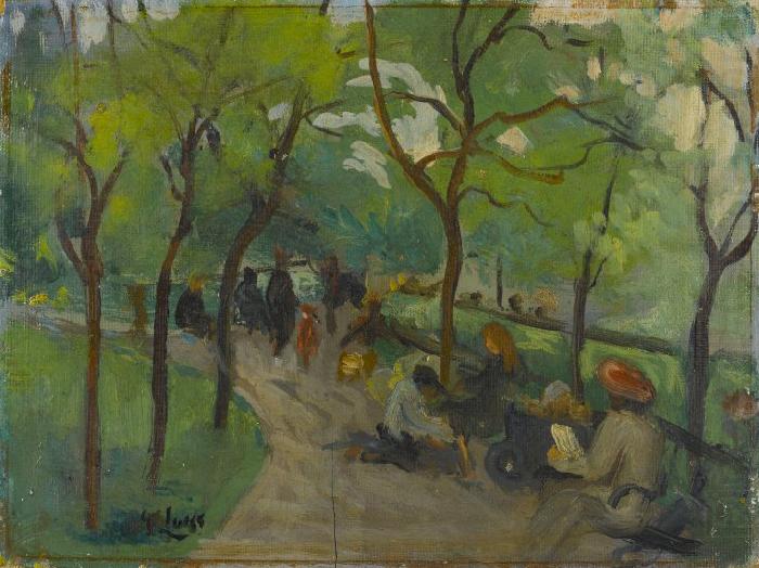 George Benjamin Luks Prospect Park oil painting picture